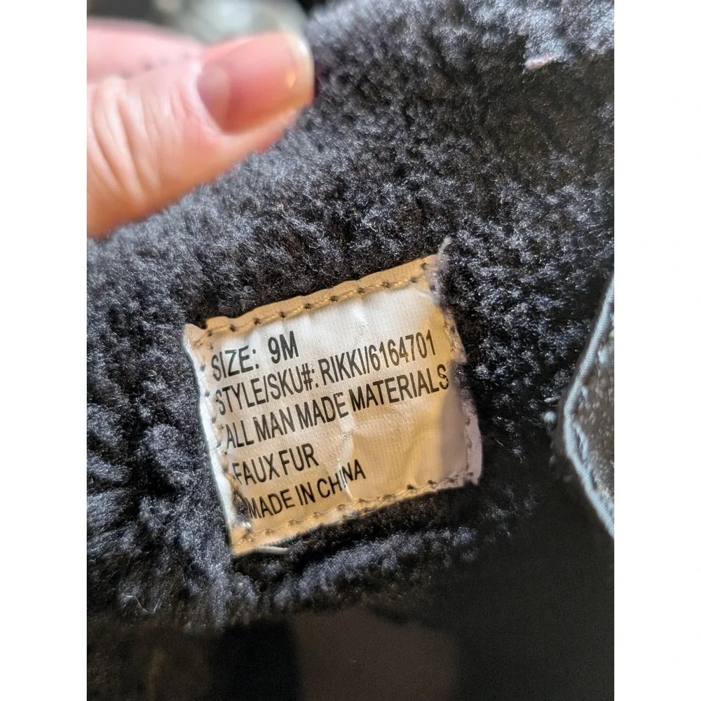 Totes Rikki Women's Winter Boots Size 9M Black Waterproof Dual Zip Faux Fur...